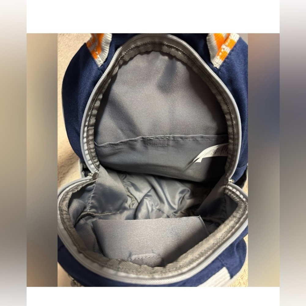 Pottery Barn Kids Backpack with Vehicle Print - Blue and Gray with Lunch Bag - Picture 2 of 6